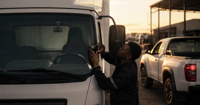 DigitFMS technician installing GPS vehicle tracking in Centurion