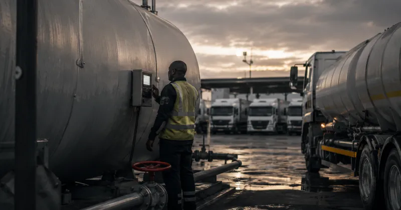 Bulk fuel storage monitoring at a Gauteng transport depot